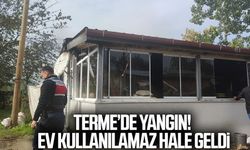 Terme'de yangında müstakil ev kullanılamaz hale geldi