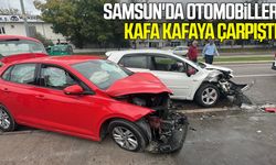Samsun'da otomobiller kafa kafaya çarpıştı
