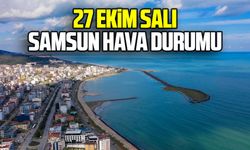 27 Ekim Salı Samsun hava durumu