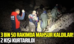 3 bin 50 rakımda mahsur kalan 2 kişi kurtarıldı