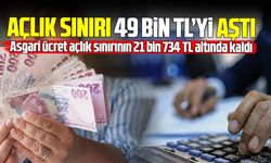 Açlık sınırı 49 bin 809 liraya yükseldi