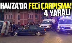 Samsun Havza’da feci çarpışma! 4 yaralı