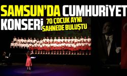 Samsun’da 70 çocuk Cumhuriyet için sahne aldı
