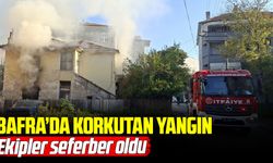 Bafra'da piknik tüpü yangına sebep oldu