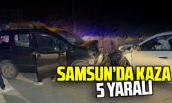 Samsun’da iki araç çarpıştı: 5 yaralı