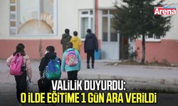 Valilik duyurdu: O ilde eğitime 1 gün ara verildi