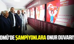 Samsun OMÜ'de Şampiyonların isimleri ''Onur Duvarı"nda yaşatılacak