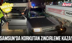 Samsun'da 4 araç birbirine girdi!