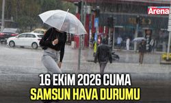 16 Ekim 2026 Cuma Samsun hava durumu