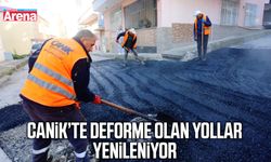 Canik’te deforme olan yollar yenileniyor