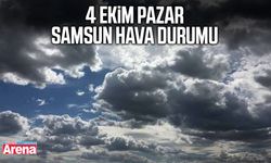 4 Ekim Pazar Samsun hava durumu