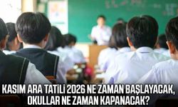 2026 Kasım ara tatili ne zaman?