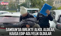 Samsun'da alkol alıp kavga eden 2 kişi adliyede