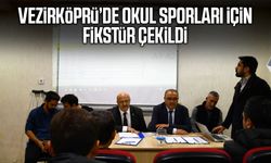 Samsun Vezirköprü’de okul sporları için fikstür çekildi