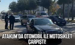 Atakum’da otomobil ile motosiklet çarpıştı!