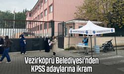 Vezirköprü Belediyesi'nden KPSS adaylarına ikram