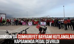 Samsun’da 29 Ekim kutlamaları kapsamında pedal çevrildi