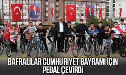 Bafralılar Cumhuriyet Bayramı için pedal çevirdi