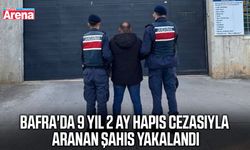Bafra'da 9 yıl 2 ay hapis cezasıyla aranan şahıs yakalandı
