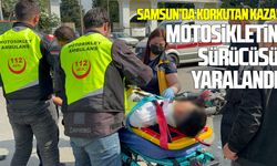 Samsun'da otomobil ile motosiklet çarpıştı