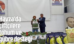 Havza'da çiftçilere tohum ve gübre desteği