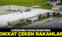 Çarşamba Havalimanı'nda dikkat çeken rakamlar