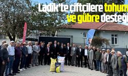 Ladik'te çiftçilere tohum ve gübre desteği