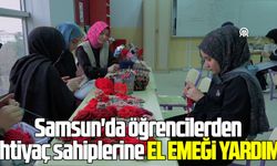 Samsun'da öğrencilerden ihtiyaç sahiplerine el emeği yardım