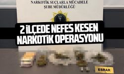 Samsun'da 2 ilçede nefes kesen narkotik operasyonu