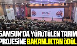Samsun'da yürütülen tarım projesine Bakanlıktan ödül