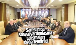 Samsun'da sosyal yardımlaşma çalışmaları değerlendirildi