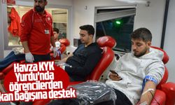 Havza KYK Yurdu'nda öğrencilerden kan bağışına destek