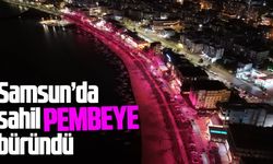 Samsun’da meme kanserine karşı pembe farkındalık