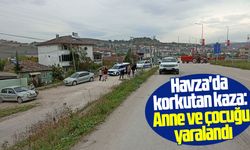 Havza'da korkutan kaza: Anne ve çocuğu yaralandı