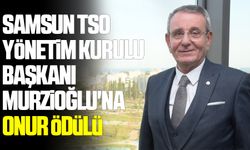 Samsun TSO Yönetim Kurulu Başkanı Murzioğlu'na onur ödülü