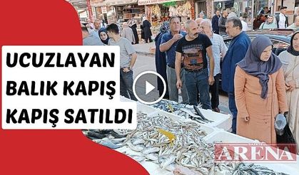 Ucuzlayan balık kapış kapış satıldı