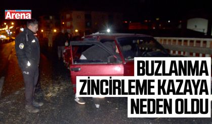 Samsun'da buzlanma zincirleme kazaya neden oldu