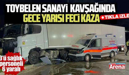 İlkadım Toybelen Sanayi kavşağında gece yarısı feci kaza