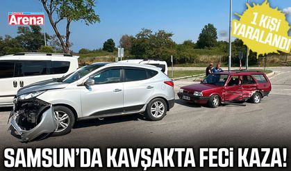 Samsun’da Kavşakta feci kaza! 1 kişi yaralandı