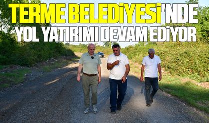 Terme Belediyesi'nde yol yatırımı devam ediyor