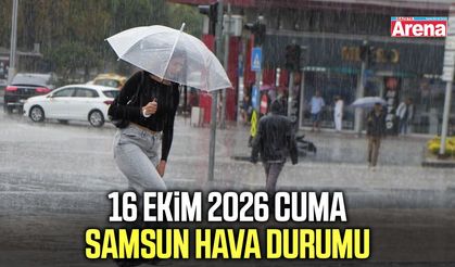 16 Ekim 2026 Cuma Samsun hava durumu