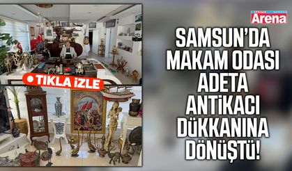 Samsun’da makam odası adeta antikacı dükkanına dönüştü!