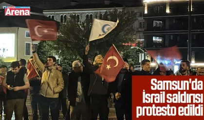 Samsun'da İsrail saldırısı protesto edildi