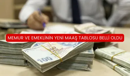 Memur ve emeklinin yeni maaş tablosu belli oldu