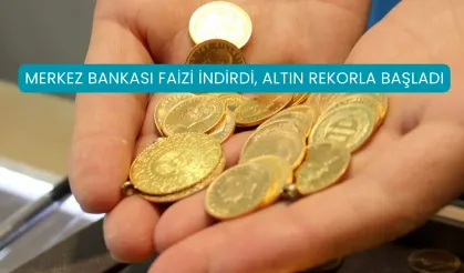 Merkez Bankası faizi indirdi, altın rekorla başladı