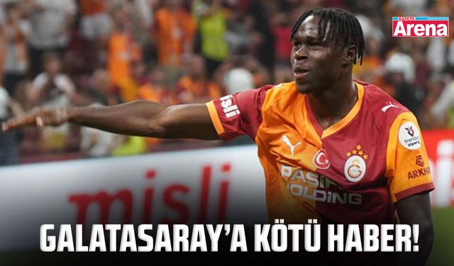Galatasaray'a kötü haber
