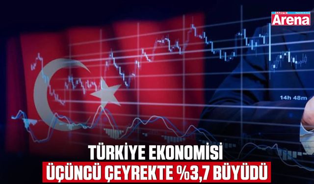 Türkiye ekonomisi üçüncü çeyrekte %3,7 büyüdü