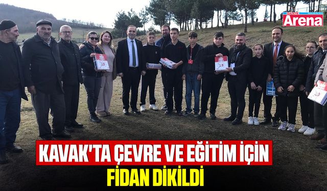 Kavak'ta çevre ve eğitim için fidan dikildi