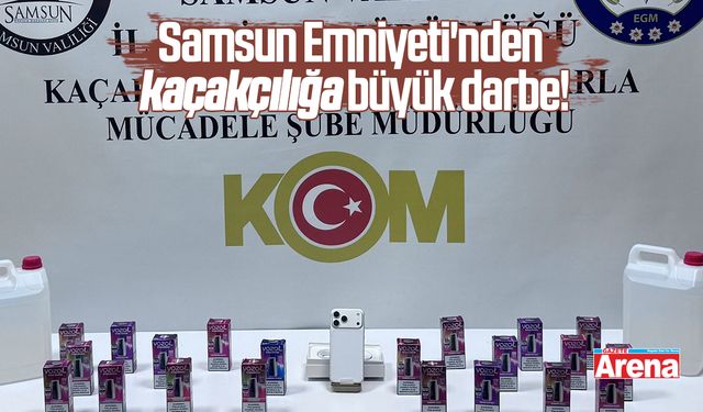 Samsun Emniyeti'nden kaçakçılığa büyük darbe