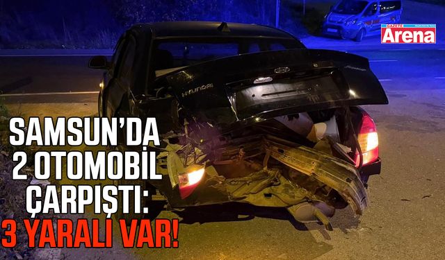 Samsun'da iki otomobil çarpıştı!